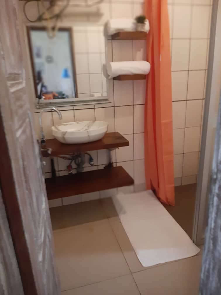 Bathroom sink and toilet